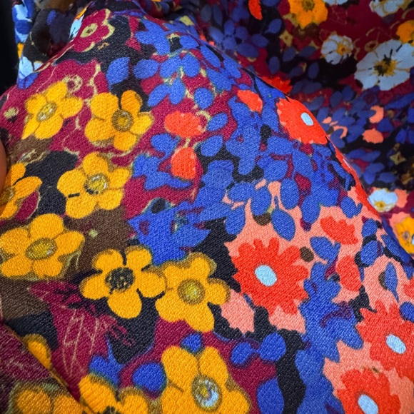 Anthropologie floral satin mini dress - Picture 7 of 8